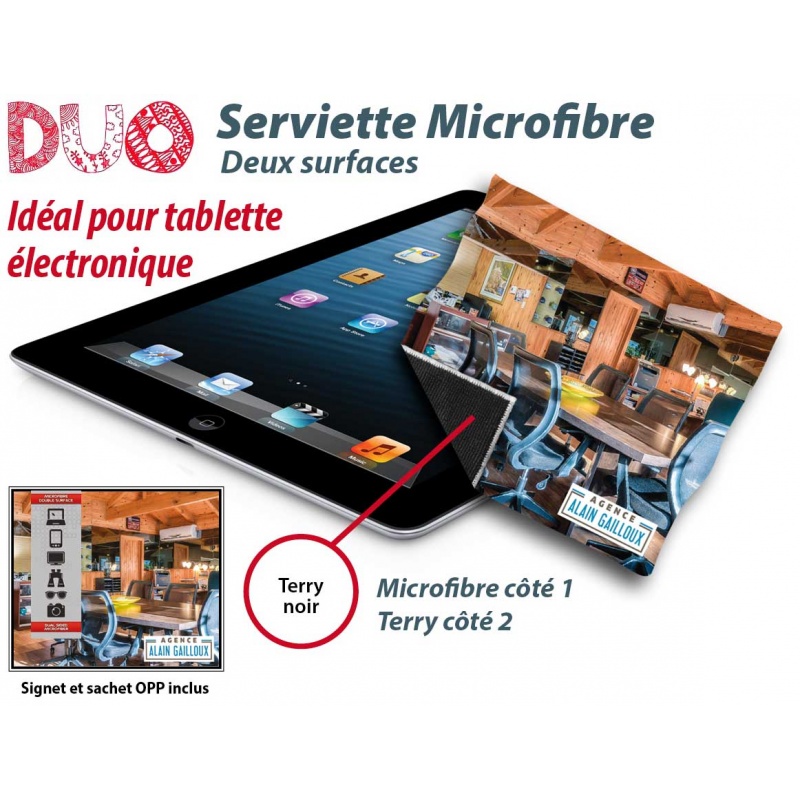 Serviette en microfibre à 2 surfaces