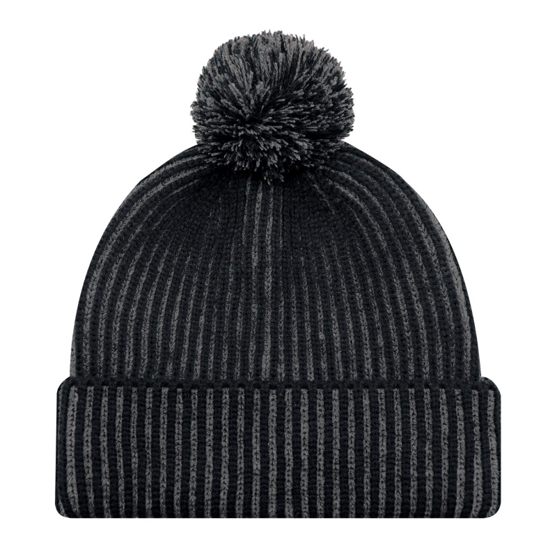 Tuque à rebord avec pompon