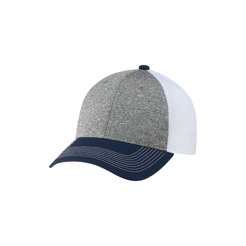 Casquette coton et polyester chiné, filet nylon