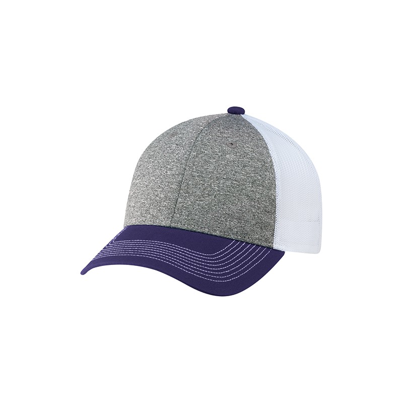 Casquette coton et polyester chiné, filet nylon