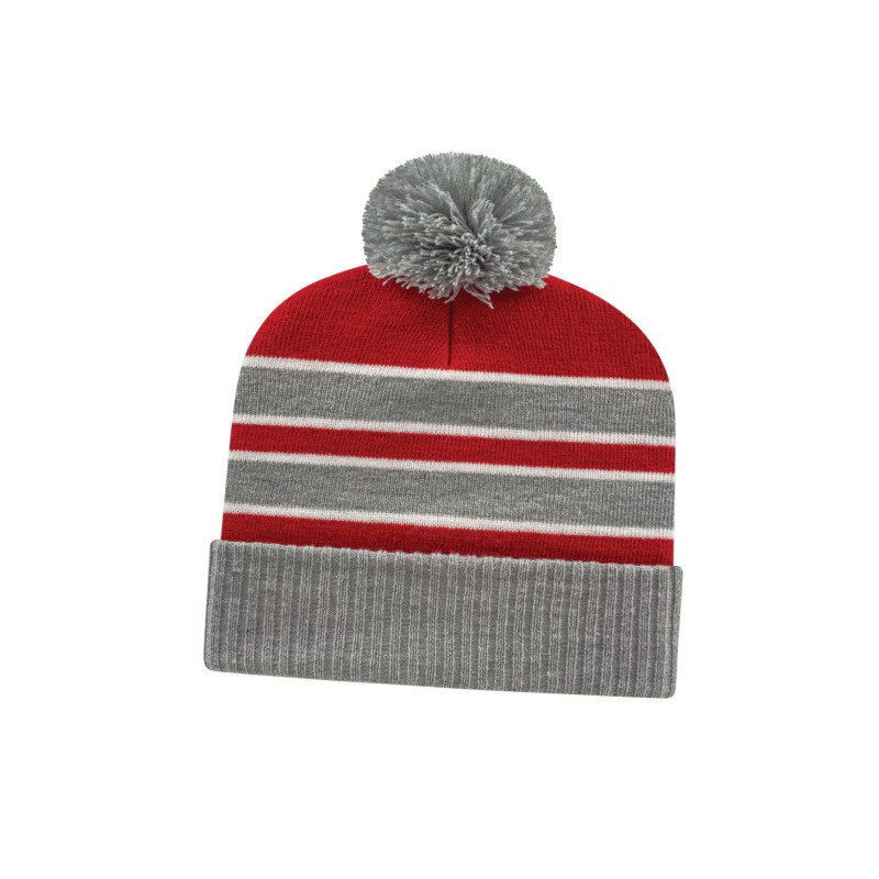 Tuque à revers et pompon